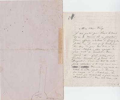 Lettre de Félicien Rops à Inconnu. [Bruxelles], 1874/12/00. Province de Namur, musée Félicien Rops, LEpr/46