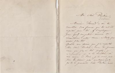 Lettre de Félicien Rops à Pauline [Delvau]. Linthout, 1867/07/00. Province de Namur, musée Félicien Rops, LEpr/267