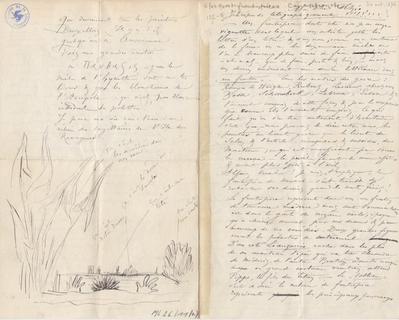 Lettre de Félicien Rops à Théo [Hannon]. [Dinant], 1876/10/30. Bruxelles, Archives et Musée de la Littérature, ML/00026/0011