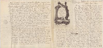 Lettre avec épreuve de Félicien Rops à Théo [Hannon]. [Paris], 1880/01/01. Bruxelles, Archives et Musée de la Littérature, ML/00026/0054