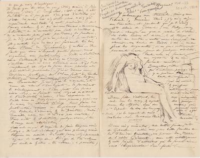 Lettre de Félicien Rops à Théo [Hannon]. [Paris], 1880/10/20. Bruxelles, Archives et Musée de la Littérature, ML/00026/0080