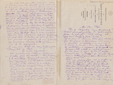 Lettre de Félicien Rops à Théo [Hannon]. [Paris], 1880/11/30. Bruxelles, Archives et Musée de la Littérature, ML/00026/0090