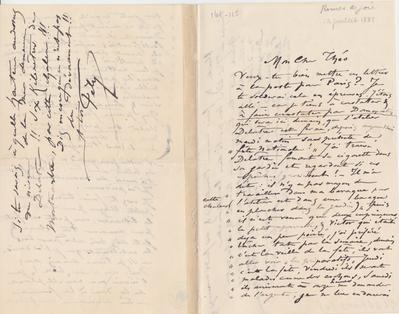 Lettre de Félicien Rops à Théo [Hannon]. [Paris], 1881/07/12. Bruxelles, Archives et Musée de la Littérature, ML/00026/0119