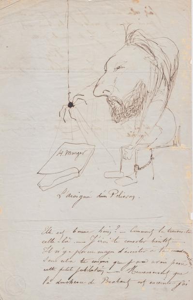 Lettre de Félicien Rops à [Victor] [Hallaux]. s.l., 1858/12/00. Bruxelles, Archives et Musée de la Littérature, ML/00623/0003