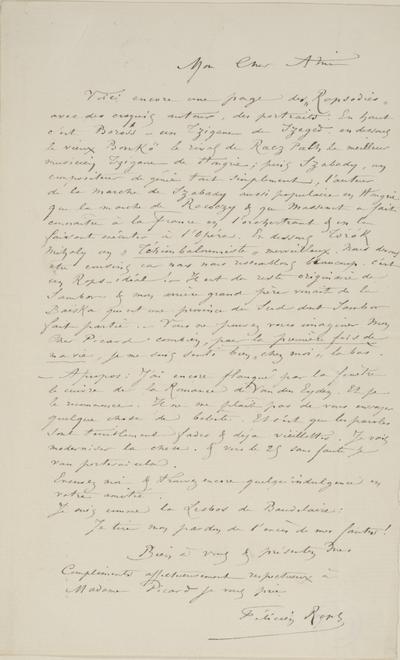 Lettre de Félicien Rops à [Edmond] [Picard]. s.l., 1879/09/00. Bruxelles, Archives et Musée de la Littérature, ML/00631/0008