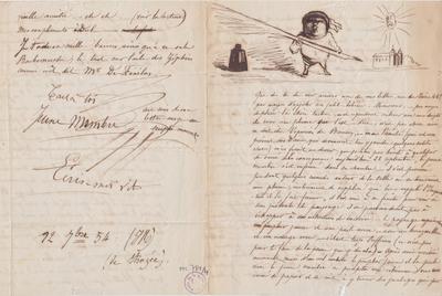 Lettre de Félicien Rops à [Victor] Coco [Hallaux]. [Mettet], 1854/09/22. Bruxelles, Archives et Musée de la Littérature, ML/00784/0004