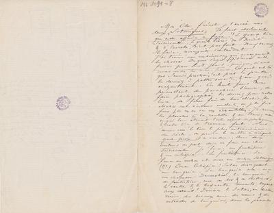 Lettre de Félicien Rops à [Octave] [Uzanne]. s.l., 0000/00/00. Bruxelles, Archives et Musée de la Littérature, ML/03091/0008