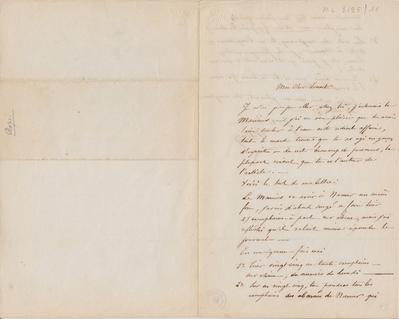 Lettre de Félicien Rops à Ernest [Scaron]. [Namur], 1857/00/00. Bruxelles, Archives et Musée de la Littérature, ML/03195/0011