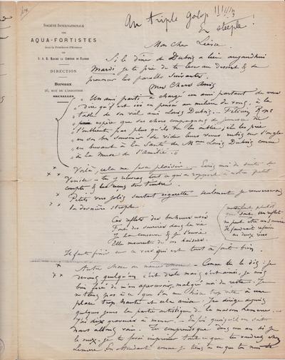 Lettre de Félicien Rops à [Henri] Liesse. s.l., 1875/00/00. Bruxelles, Archives et Musée de la Littérature, ML/03270/0015