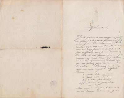 Lettre de Félicien Rops à Inconnue. Bruxelles, 1870/02/12. Bruxelles, Archives et Musée de la Littérature, ML/03270/0029