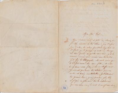 Lettre de Félicien Rops à Karl [Charles] [De Coster]. s.l., 0000/00/00. Bruxelles, Archives et Musée de la Littérature, ML/03713/0002