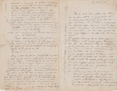 Lettre de Félicien Rops à Karl [Charles] [De Coster]. s.l., 0000/00/00. Bruxelles, Archives et Musée de la Littérature, ML/03713/0010