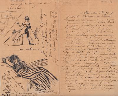 Lettre de Félicien Rops à [Philippe] Burty. s.l., 1868/00/00. Bruxelles, Archives et Musée de la Littérature, ML/04631/0005