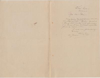 Lettre de Félicien Rops à [Léon] Deschamps. Corbeil-Essonnes, 1896/09/24. Paris, Bibliothèque Littéraire Jacques Doucet, MNR/beta/1738