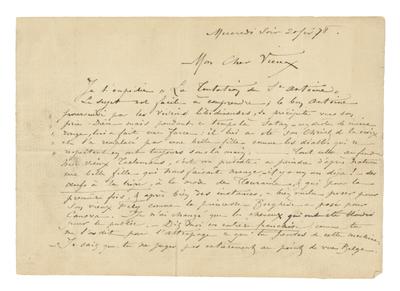 Lettre de Félicien Rops à François Taelemans. [Paris], 1878/02/20. Bruxelles, Musées Royaux des Beaux-Arts de Belgique, MRBAB/AACB/003047