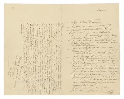 Lettre de Félicien Rops à François [Taelemans]. s.l., 1889/05/00. Bruxelles, Musées Royaux des Beaux-Arts de Belgique, MRBAB/AACB/003059