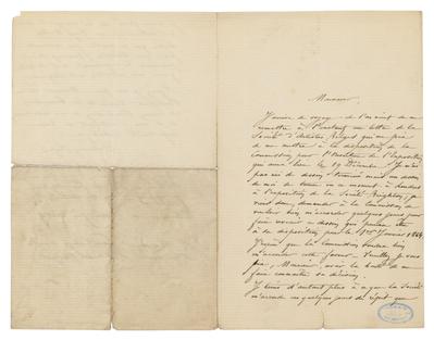 Lettre de Félicien Rops à Camille Van Camp. Mettet, 1863/12/00. Bruxelles, Musées Royaux des Beaux-Arts de Belgique, MRBAB/AACB/006240
