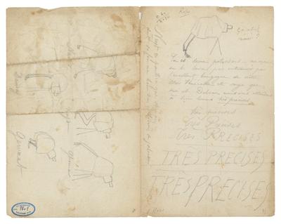 Lettre de Félicien Rops à Inconnu. s.l., s.d. Bruxelles, Musées Royaux des Beaux-Arts de Belgique, MRBAB/AACB/008801