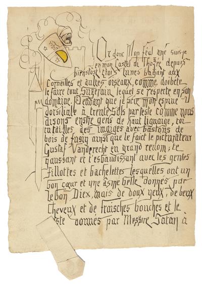 Lettre de Félicien Rops à Louis Rorcourt. Mettet, 1862/04/15. Bruxelles, Musées Royaux des Beaux-Arts de Belgique, MRBAB/AACB/009312