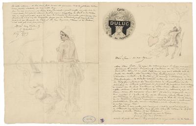Marginalia de Félicien Rops à [Eugène] [Demolder]. Corbeil-Essonnes, 1896/11/20. Bruxelles, Musées Royaux des Beaux-Arts de Belgique, MRBAB/AACB/009572