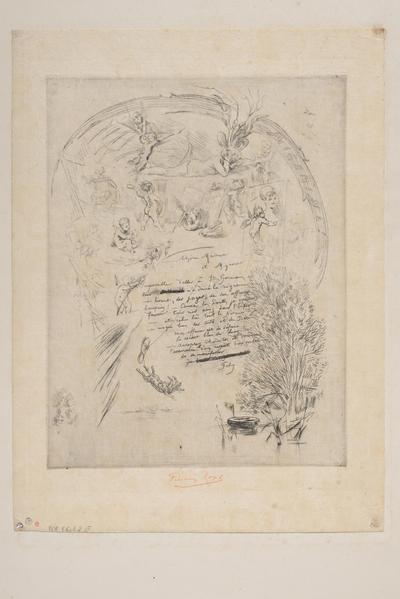 Epreuve avec lettre de Félicien Rops à une femme inconnue, s.l., [avant 1880]/00/00, Province de Namur, musée Félicien Rops, PER E0602-2-CF